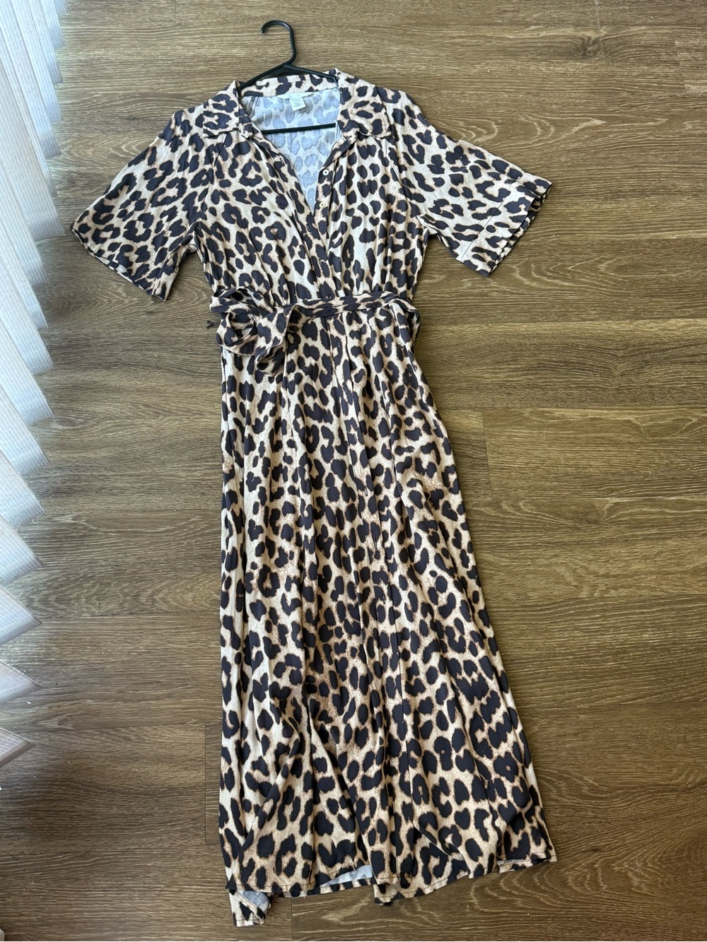 H&M Leopard Print Maxi Dress in Beige and Black